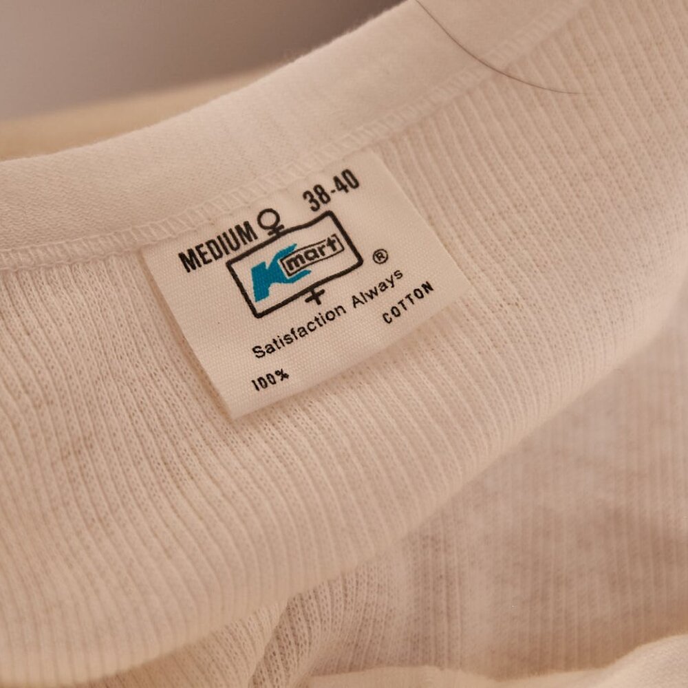 1980s White Kmart Undershirt Tank Top Shirt
